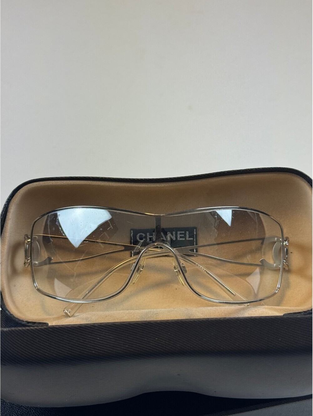 Chanel 4071-B crystal CC Shield Sunglasses